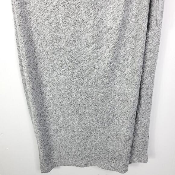Gap Dress Womens Small Midi Gray Heather Tie Waist Stretchy Short Sleeve - Picture 4 of 10